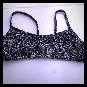 Jolyn fixed back top - swim - zebra print (size S)